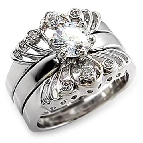 62014 HighPolished 925 Sterling Silver Ring with AAA Grade CZ in Clear Alamode Rings 62014 HighPolished 925 Sterling Silver Ring with AAA Grade CZ in Clear Alamode Rings