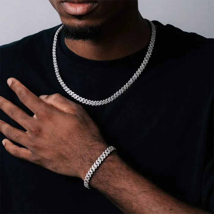 9mm Micro Cuban Chain and Bracelet Bundle VVS Jewelry Bracelets