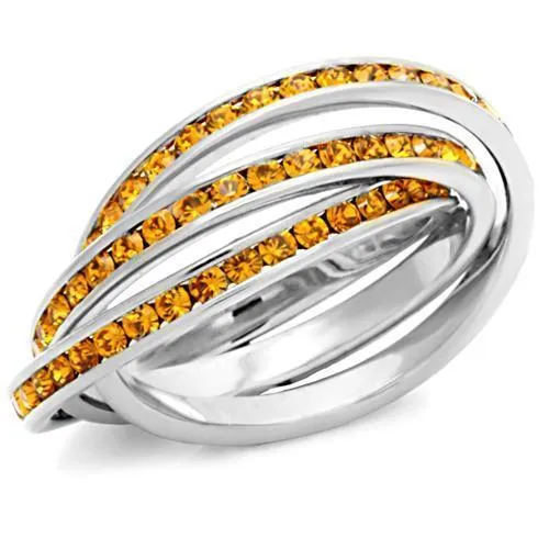 Alamode 35123 HighPolished 925 Sterling Silver Ring with Top Grade Crystal in Topaz Rings Alamode 35123 HighPolished 925 Sterling Silver Ring with Top Grade Crystal in Topaz Rings