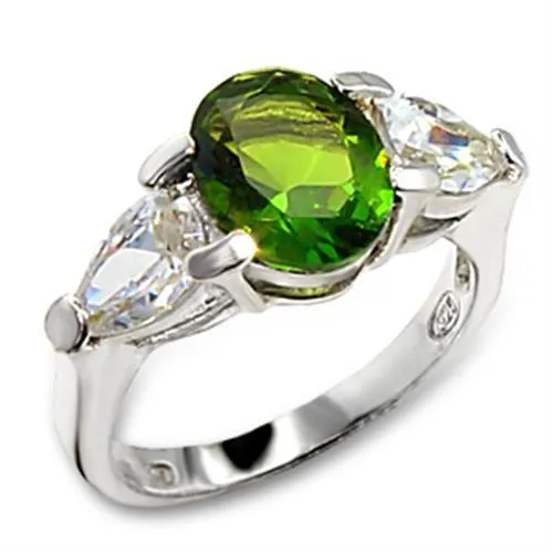 Alamode 60411 HighPolished 925 Sterling Silver Ring with Synthetic Spinel in Peridot Rings Alamode 60411 HighPolished 925 Sterling Silver Ring with Synthetic Spinel in Peridot Rings