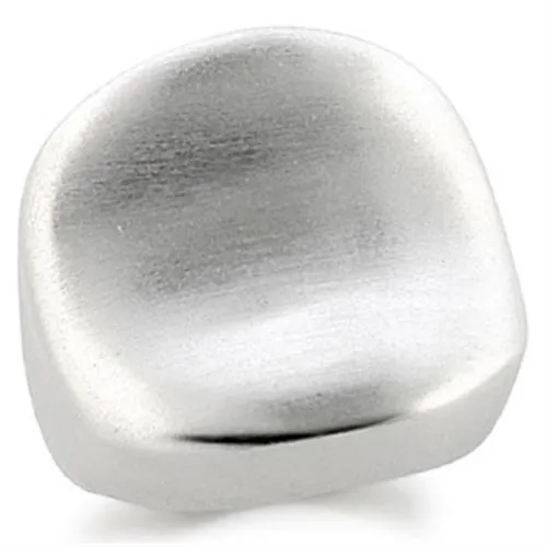 Alamode 9W178 Rhodium Brass Ring with No Stone Rings