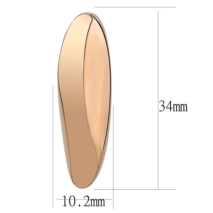 Alamode Earrings TK3154 IP Rose GoldIon Plating Stainless Steel Earrings with No Stone