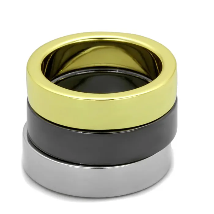Alamode LO3643 RhodiumGold Ruthenium Brass Ring with No Stone Rings