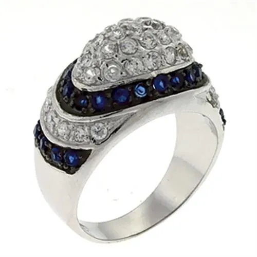 Alamode LOA528 Special Color 925 Sterling Silver Ring with Synthetic Spinel in Montana Rings Alamode LOA528 Special Color 925 Sterling Silver Ring with Synthetic Spinel in Montana Rings