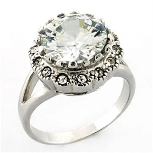Alamode LOA638 Rhodium 925 Sterling Silver Ring with AAA Grade CZ in Clear Rings Alamode LOA638 Rhodium 925 Sterling Silver Ring with AAA Grade CZ in Clear Rings