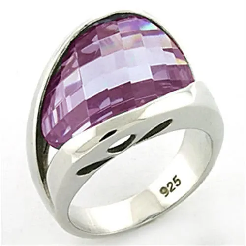 Alamode LOAS774 Rhodium 925 Sterling Silver Ring with AAA Grade CZ in Light Amethyst Rings Alamode LOAS774 Rhodium 925 Sterling Silver Ring with AAA Grade CZ in Light Amethyst Rings