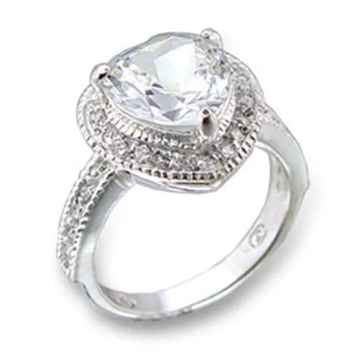 Alamode Rings 413414 HighPolished 925 Sterling Silver Ring with AAA Grade CZ in Clear Alamode Rings 413414 HighPolished 925 Sterling Silver Ring with AAA Grade CZ in Clear