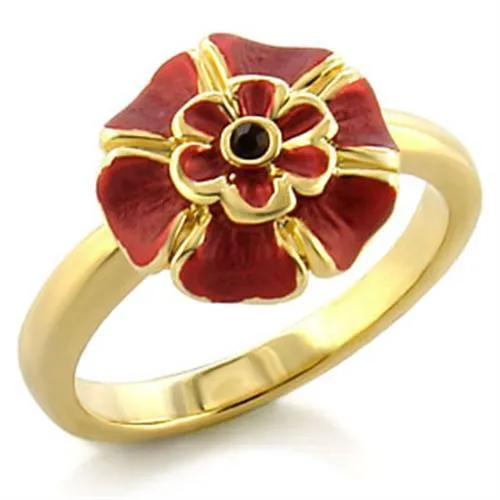 Alamode Rings LO510 Gold White Metal Ring with Top Grade Crystal in Siam