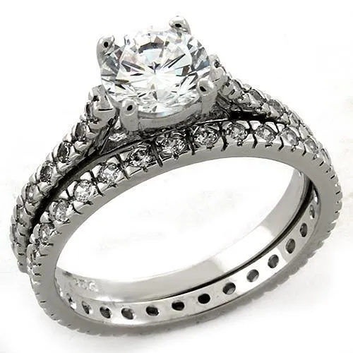 Alamode Rings LOAS1301 Rhodium 925 Sterling Silver Ring with AAA Grade CZ in Clear Alamode Rings LOAS1301 Rhodium 925 Sterling Silver Ring with AAA Grade CZ in Clear