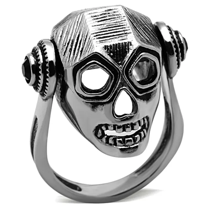 Alamode Rings TK1115 High polished no plating Stainless Steel Ring with Top Grade Crystal in Jet Alamode Rings TK1115 High polished no plating Stainless Steel Ring with Top Grade Crystal in Jet