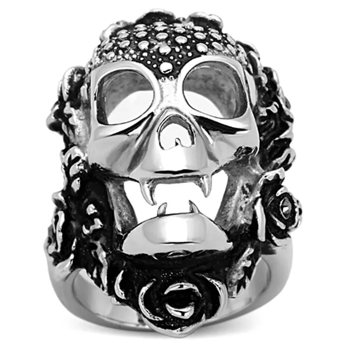 Alamode Rings TK1203 High polished no plating Stainless Steel Ring with Top Grade Crystal in Black Diamond Alamode Rings TK1203 High polished no plating Stainless Steel Ring with Top Grade Crystal in Black Diamond