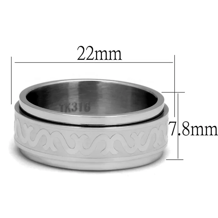 Alamode Rings TK2941 High polished no plating Stainless Steel Ring with No Stone