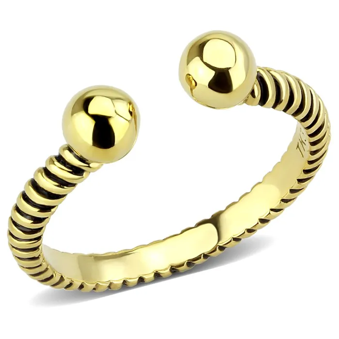 Alamode Rings TK3719 IP GoldIon Plating Stainless Steel Ring with No Stone
