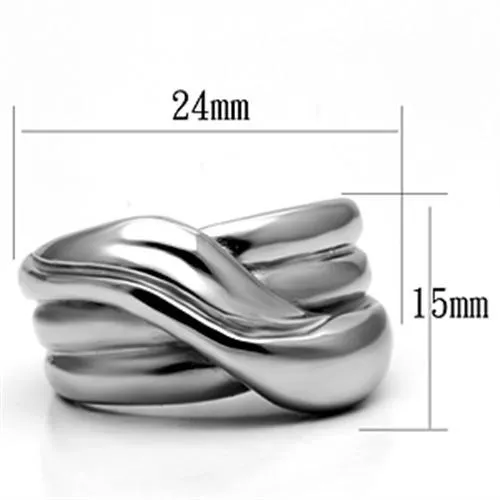 Alamode Rings TK615 High polished no plating Stainless Steel Ring with No Stone