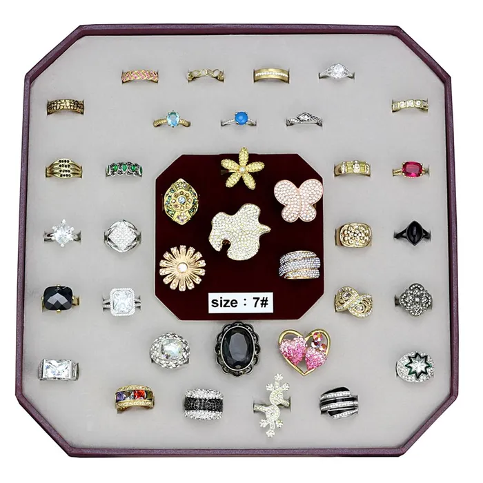 Alamode Rings VK028SIZE7 Assorted Brass Ring with Assorted in Assorted