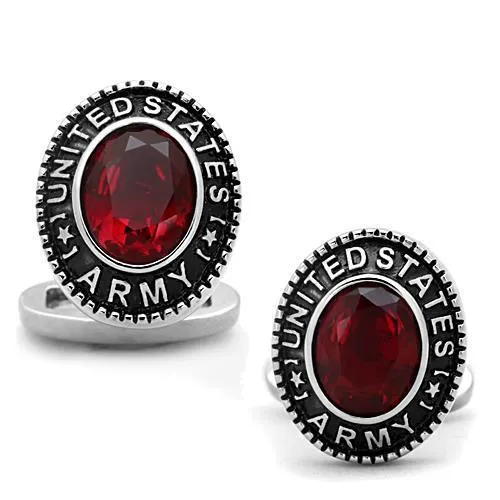 Alamode TK1649 High polished no plating Stainless Steel Cufflink with Synthetic Synthetic Glass in Siam Bracelets Alamode TK1649 High polished no plating Stainless Steel Cufflink with Synthetic Synthetic Glass in Siam Bracelets