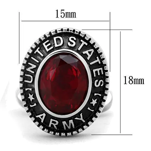 Alamode TK1649 High polished no plating Stainless Steel Cufflink with Synthetic Synthetic Glass in Siam Bracelets