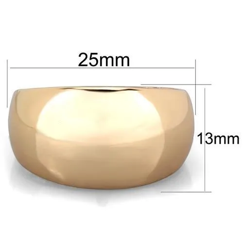 Alamode TK1798 IP Rose GoldIon Plating Stainless Steel Ring with Top Grade Crystal in Clear Rings
