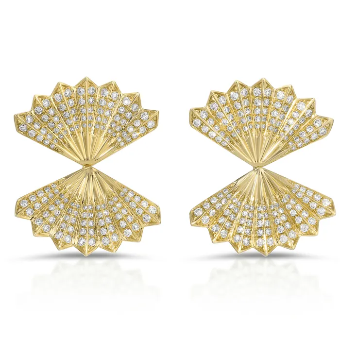 anitako LARGE DIAMOND FAN EARRINGS Earrings