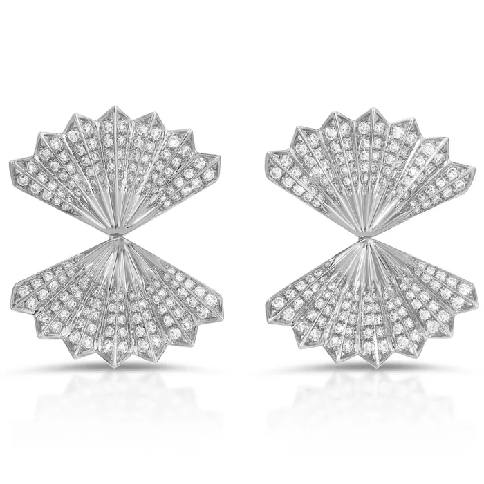 anitako LARGE DIAMOND FAN EARRINGS Earrings