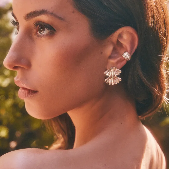 anitako LARGE DIAMOND FAN EARRINGS Earrings