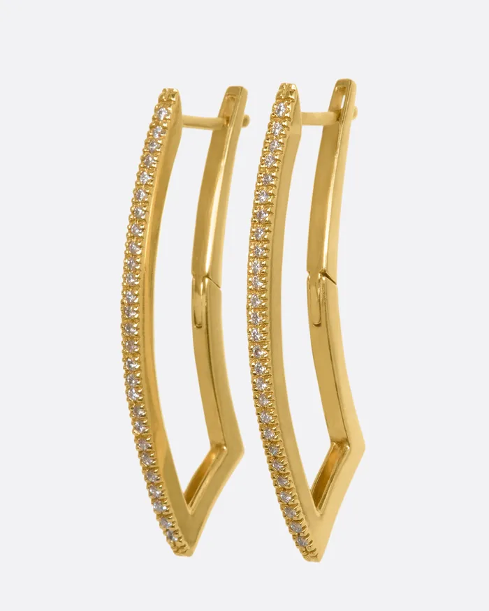 Arched Rectangle Hoop Earrings BRIMFIELD Earrings