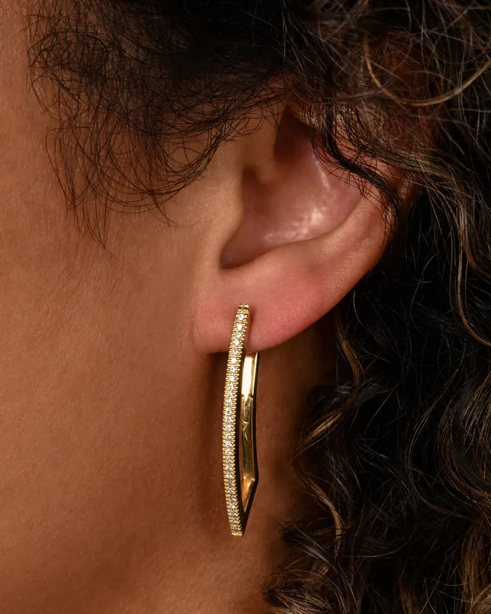 Arched Rectangle Hoop Earrings BRIMFIELD Earrings Arched Rectangle Hoop Earrings BRIMFIELD Earrings