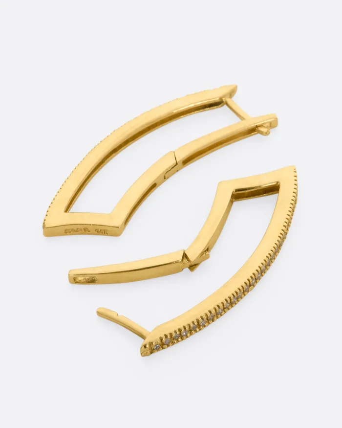 Arched Rectangle Hoop Earrings BRIMFIELD Earrings Arched Rectangle Hoop Earrings BRIMFIELD Earrings