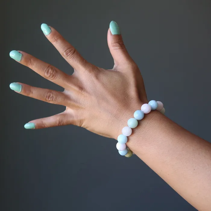 Beryl Bracelet Aquamarine Morganite Heliodor Satin Crystals Bracelets