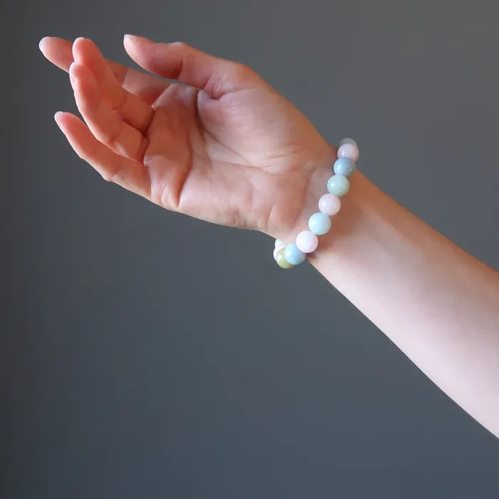 Beryl Bracelet Aquamarine Morganite Heliodor Satin Crystals Bracelets