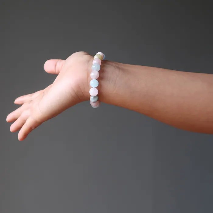 Beryl Bracelet Aquamarine Morganite Heliodor Satin Crystals Bracelets