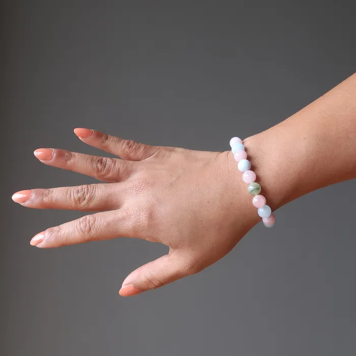 Beryl Bracelet Aquamarine Morganite Heliodor Satin Crystals Bracelets