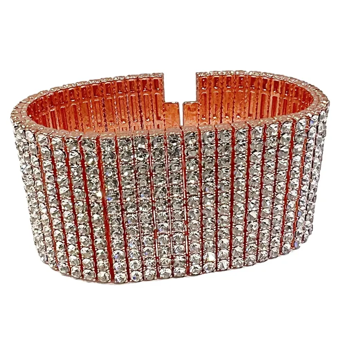 Bling Cartel Admin Bracelets 14K Rose Gold Plated 12 Row Pharaoh Bracelet 925 Bling Cartel Admin Bracelets 14K Rose Gold Plated 12 Row Pharaoh Bracelet 925