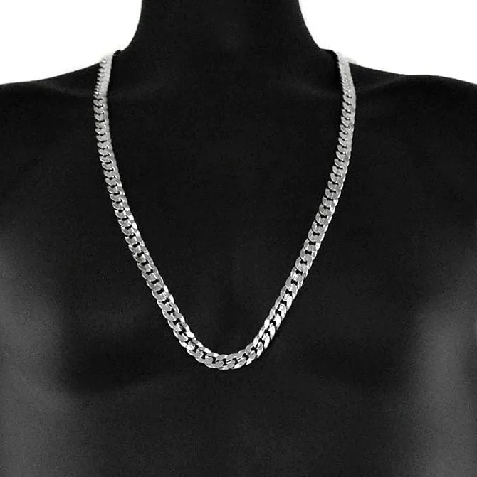 Bling Cartel Admin Necklaces Cuban Curb Chain Silver Tone Chain Necklace 30 x 10MM Bling Cartel Admin Necklaces Cuban Curb Chain Silver Tone Chain Necklace 30 x 10MM