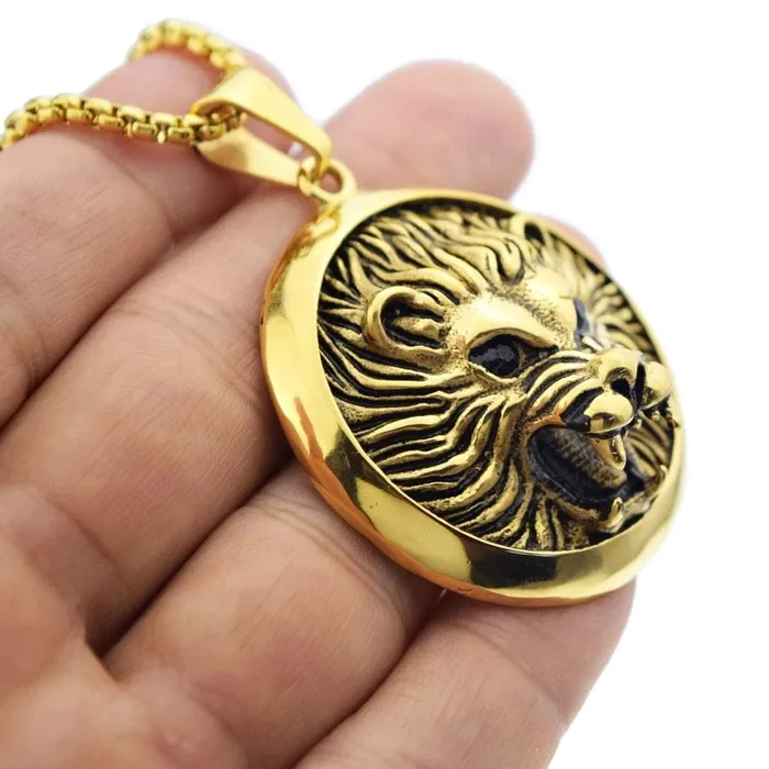 Bling Cartel Admin Necklaces Wolf Head Gold Finish over Stainless Steel 24 Box Chain Necklace Bling Cartel Admin Necklaces Wolf Head Gold Finish over Stainless Steel 24 Box Chain Necklace
