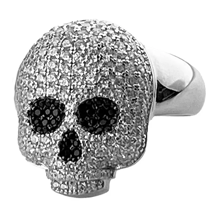 Bling Cartel Admin Rings 925 Sterling Silver Micro Pave Iced Death Skull Ring Bling Cartel Admin Rings 925 Sterling Silver Micro Pave Iced Death Skull Ring
