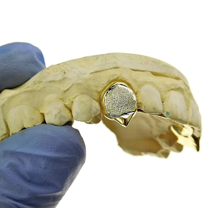 Bling Cartel Admin Rings Gold Plated over 925 Silver TwoTone Diamond Dust Custom Vampire Fangs Grillz