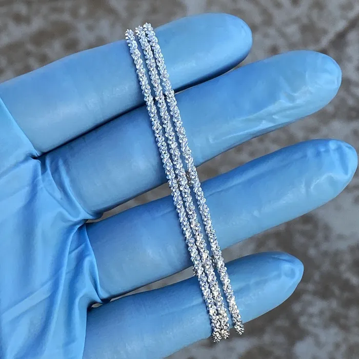 Bling Cartel Necklaces 925 Sterling Silver Sparkle DiamondCut Rope Chain Margarita Necklace 2MM Bling Cartel Necklaces 925 Sterling Silver Sparkle DiamondCut Rope Chain Margarita Necklace 2MM