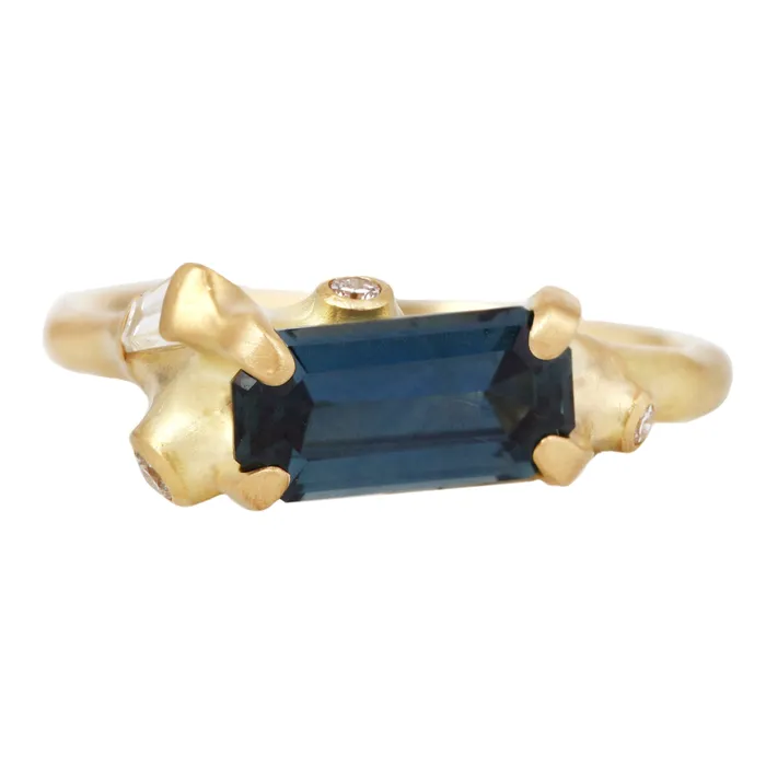 Blue Sapphire Cluster Ring Johnny Ninos Rings