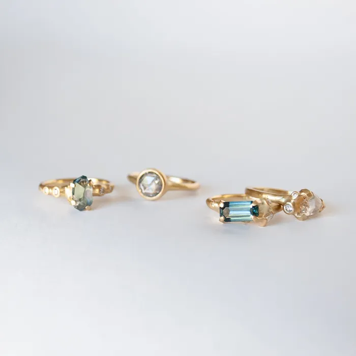 Blue Sapphire Cluster Ring Johnny Ninos Rings