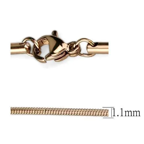 Bracelets Alamode TK2435R IP Rose GoldIon Plating Stainless Steel Chain with No Stone