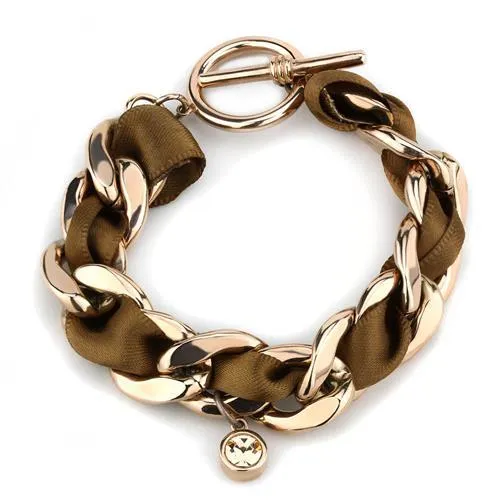 Bracelets Alamode TK3066 IP Rose GoldIon Plating Stainless Steel Bracelet with Top Grade Crystal in Light Peach Bracelets Alamode TK3066 IP Rose GoldIon Plating Stainless Steel Bracelet with Top Grade Crystal in Light Peach