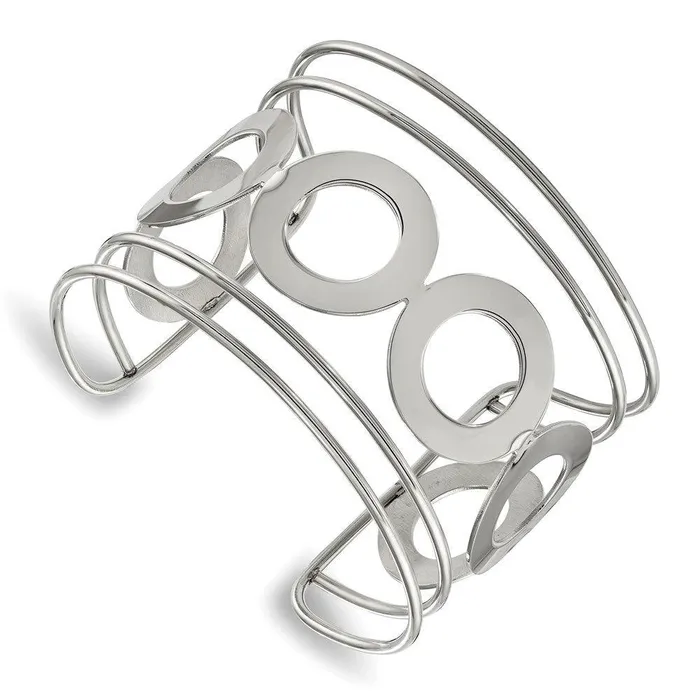 Bracelets Chisel Stainless Steel Polished Circle Design 5000mm Cuff Bangle