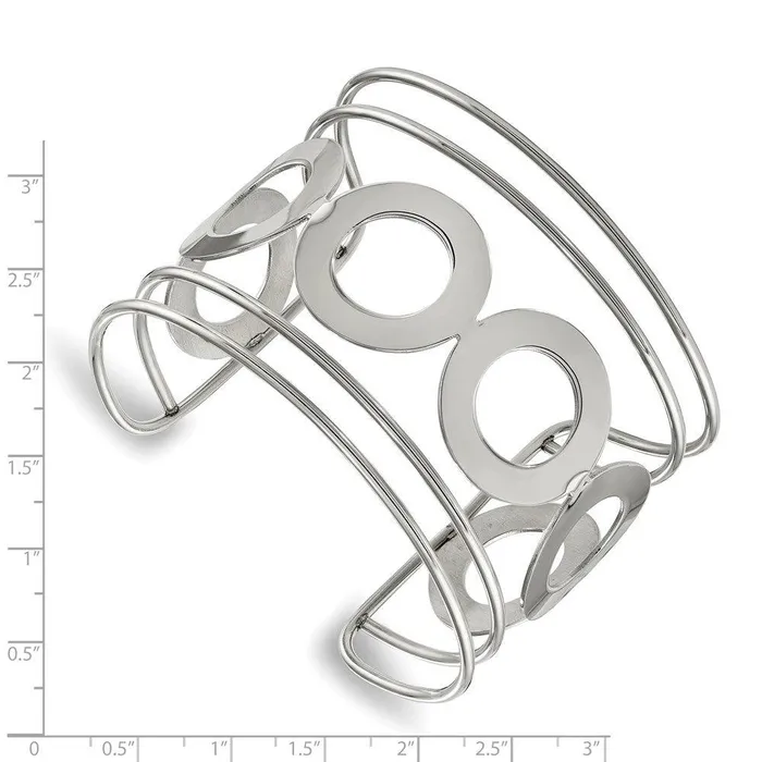 Bracelets Chisel Stainless Steel Polished Circle Design 5000mm Cuff Bangle Bracelets Chisel Stainless Steel Polished Circle Design 5000mm Cuff Bangle