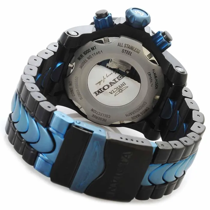 Bracelets Invicta Invicta 15461 Mens Venom Reserve Carbon Fiber Black Dial Two Tone Bracelet Chrono Dive Watch