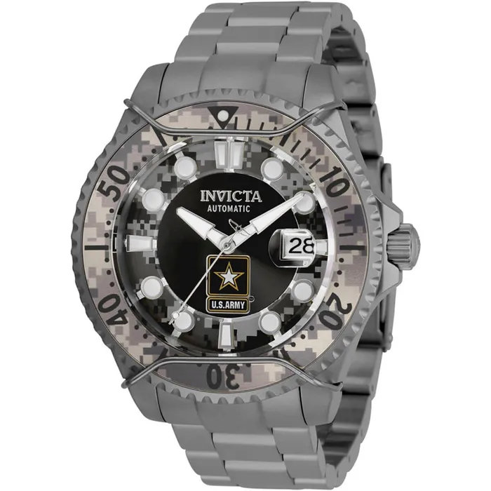 Bracelets Invicta Invicta Mens Automatic Watch US Army Black and Camouflage Dial Bracelet 31854 Bracelets Invicta Invicta Mens Automatic Watch US Army Black and Camouflage Dial Bracelet 31854