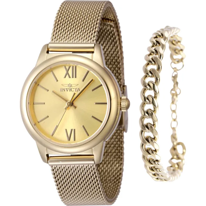 Bracelets Invicta Invicta Womens Watch Angel Quartz Gold Tone Brass Dial Steel Mesh Bracelet 48250 Bracelets Invicta Invicta Womens Watch Angel Quartz Gold Tone Brass Dial Steel Mesh Bracelet 48250