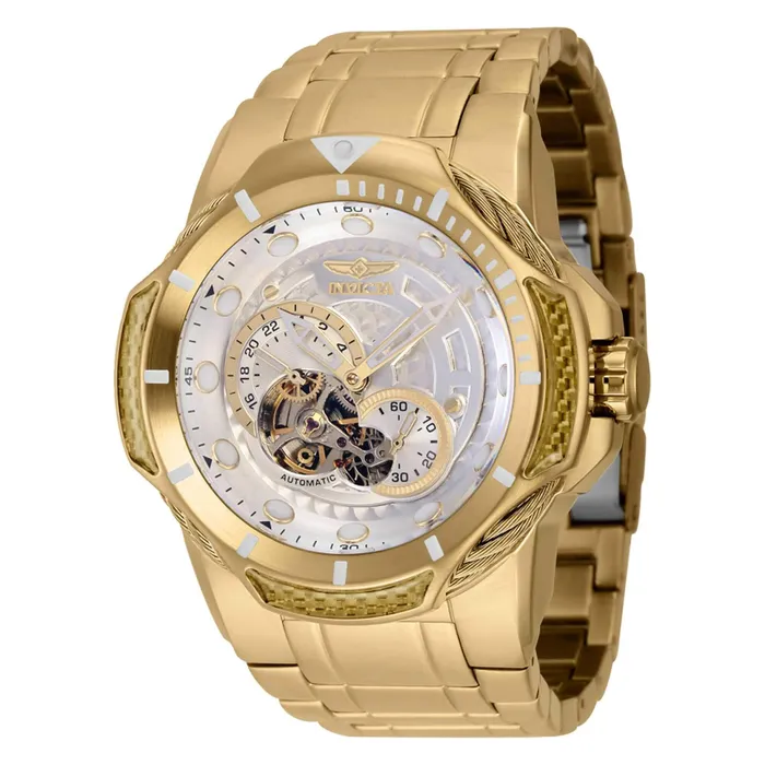 Bracelets Invicta Mens Watch Bolt Open Heart Silver Tone Dial Yellow Gold Bracelet 39930 Invicta Bracelets Invicta Mens Watch Bolt Open Heart Silver Tone Dial Yellow Gold Bracelet 39930 Invicta