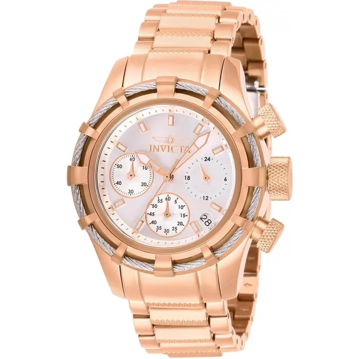 Bracelets Invicta Womens Chronograph Watch Bolt Silver Tone Dial Rose Gold Bracelet 27493 Invicta Bracelets Invicta Womens Chronograph Watch Bolt Silver Tone Dial Rose Gold Bracelet 27493 Invicta