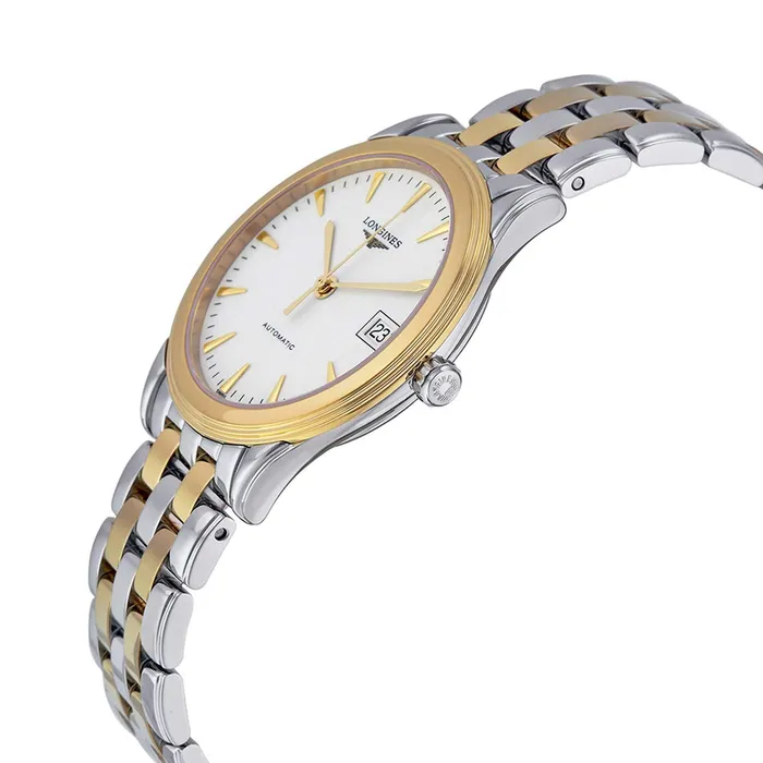 Bracelets Longines Longines Mens Watch Flagship Automatic White Dial Two Tone Bracelet L47743227 Bracelets Longines Longines Mens Watch Flagship Automatic White Dial Two Tone Bracelet L47743227